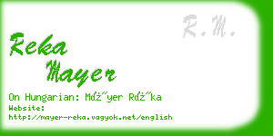 reka mayer business card